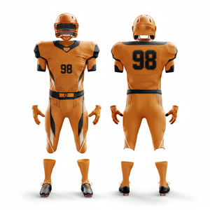 <b>Cheap</b> Bulk Custom Men's American Football Uniforms Front 100% Polyester Sublimation Breathable Quick Dry Short Plus Size All - Product Image 1