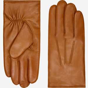 Premium Unisex Brown Leather <b>Touch</b> <b>Screen</b> <b>Gloves</b> Wrist Length Thermal Breathable Outdoor Casual Winter Daily Use - Product Image 1