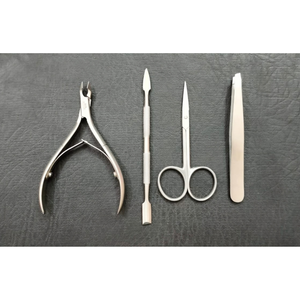 Professional Stainless Steel Manicure Pedicure Tool Set 8 Pcs Nail Clippers Scissors <b>File</b> Grooming Kit PU <b>Case</b> CE Certified - Product Image 4