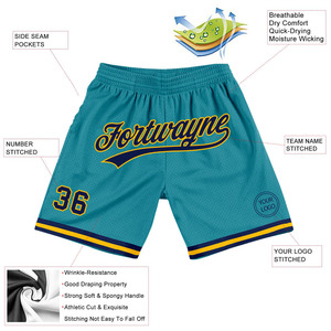 Wholesale Custom Teal <b>Mesh</b> Basketball Shorts Men Teamwear Sublimation Print Athletic Training Gym Sportswear Logo Short <b>Pants</b> - Product Image 2