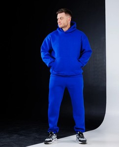 Conjunto de Sudadera con Capucha para Hombre, Informal, de Color Sólido, Tejido de Felpa Francesa, para Otoño e Invierno - Product Image 1