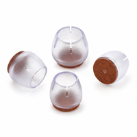 Embouts de pieds de chaise en PVC transparent de 30 mm, protections rondes pour pieds de table, pour la protection des meubles