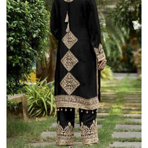 Magnifique haut de fête indien et pakistanais Plazzo Dupatta - Product Image 4