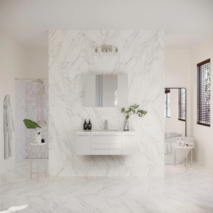 Wooden Bathroom Vanity with Integrated Sink Drawers <b>Cabinets</b> Easy Assembly Modern <b>Wall</b>-<b>mounted</b> VN Bathroom Furniture - Product Image 4