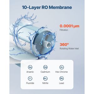 Cartuccia Filtro Acqua RO Senza Serbatoio a 10 Stadi 600 GPD 24 Mesi Riduce L per Hotel - Product Image 3