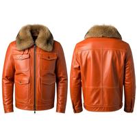 Nouvelle arrivée, veste en cuir d'hiver pour homme, design personnalisé, haute qualité, mode, avec fourrure en cuir de vache, meilleur design