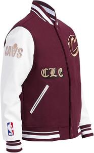 Chaqueta Universitaria de Lana Personalizable, Pedidos al por Mayor OEM/ODM, Cuerpo de Lana de 300 g/m² + Cuero PU - Product Image 3