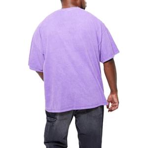 Camisetas Vintage Wash Streetwear para Hombre, Camiseta Oversize de Algodón Teñida, Logotipo Minimalista, Suministro de Marca Privada, Camiseta Oversize para Hombre - Product Image 3