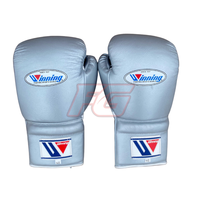 Juego de Guantes de Boxeo Personalizados, de Cuero Vacuno con Cordones, Absorbentes de Humedad, de Secado Rápido, Transpirables, para Entrenamiento y Competencia Profesional