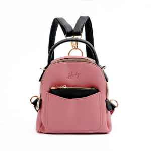 Sac Freya en cuir synthétique de qualité supérieure, motif uni, multifonctionnel, convertible en sac à dos, sac bandoulière, porte-monnaie amovible - Product Image 2