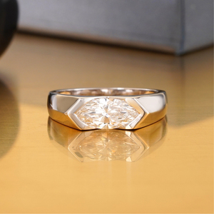 1.70 CT Lab Grown VS1 Clarity VVS2 Diamond Solitaire Wedding Band Oval Cut in 14K Yellow Gold Good Cut DEF Statement <b>Mens</b> <b>Ring</b> - Product Image 1