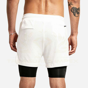 Shorts de sport pour hommes 2026 – Respirants, amples, anti-chafing, style décontracté, pour la course en extérieur, en coton/polyester uni - Product Image 2