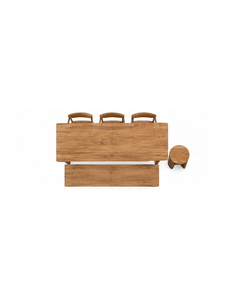 Table à manger rectangulaire moderne en bois avec banc et chaises, design minimaliste, meubles de maison stables pour salle à manger - Product Image 4