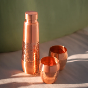 FAIZA CRAFT Gobelet isotherme unisexe en cuivre pur de haute qualité, design martelé, avec bouchon à vis, écologique, taille personnalisable, idéal pour offrir - Product Image 6