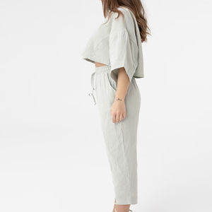 Nouveauté : Ensemble 2 pièces personnalisé avec logo, haut court et pantalon de jogging, vêtements d'été pour femmes - Product Image 3