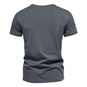 Camisetas de Cuello en V Ajustadas para Hombre, Nueva Colección 2024, Camisetas de Verano de Color Sólido para Hombre, Camisetas de Algodón Lisas para Hombre, Tallas Grandes - Product Image 3