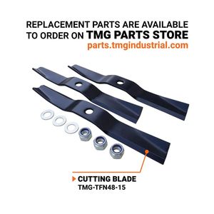 Falciatrice a 48 Piedi per Trattori Compatti da 18-30 CV con Albero di Trasmissione PTO Incluso per Taglio Erba, Trainabile con Attacco a 3 Punti TMG TFN48 - Product Image 5