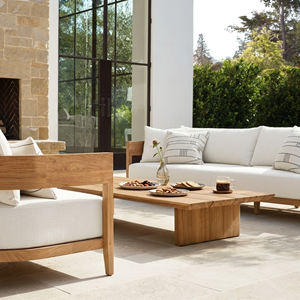Garden <b>Sofas</b> Teak Outdoor <b>Sofa</b> Commercial Grade Teak <b>Sofa</b> U Shape Sectional <b>Sofas</b> Hospitality Resort Hotel Patio <b>Sofa</b> <b>Set</b> - Product Image 6