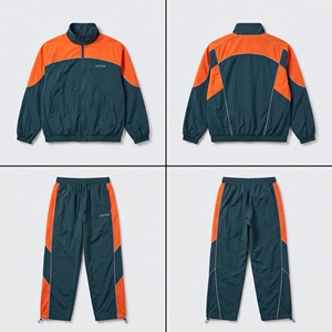 Conjunto Deportivo Cortavientos Color Block OEM de 3 Piezas: Chaqueta, Chaleco y Pantalones con Logotipo Personalizado - Product Image 5