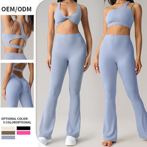 Ensemble de yoga et de fitness pour femmes, respirant et léger, de haute qualité, avec débardeur de sport et leggings très extensibles pour la salle de sport et le yoga au quotidien - Product Image 2