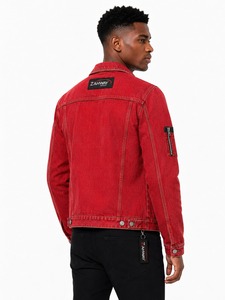 High Quality <b>Men</b> <b>Denim</b> <b>Jacket</b> Vintage Inspired Look Comfortable Fit Durable Construction Perfect For Casual Streetwear Fashion - Product Image 4
