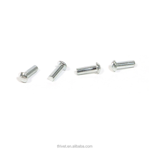 Rivets semi-ronds pleins en acier inoxydable et aluminium sur mesure avec finition argentée, certifiés ISO9001 pour la fixation métallique - Product Image 2