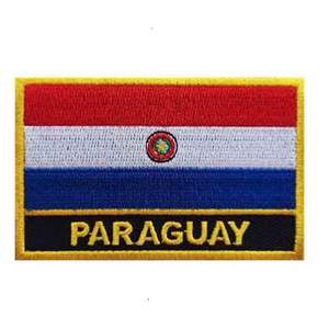 1 parche bordado de la bandera de Paraguay para planchar o coser - Product Image 1