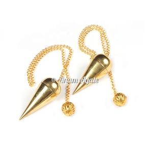 Péndulo de metal de latón 3 Péndulos de plata Isis plateados Herramientas de adivinación Péndulo de metal Curación de energía Comprar en línea de la India - Product Image 5