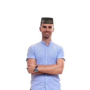 Chapeau de prière musulman Kufi pour hommes, casquette brodée avec motif de crâne islamique, bonnet, couvre-chef de prière arabe, omanais, turc, cadeau de l'Aïd, en soie et coton - Product Image 5