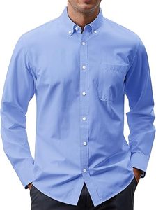 Camisa Oxford para Hombre, Lisa, Casual, con Botones, Cuello Clásico, Manga Larga, con Bolsillo, 2026, Premium, Estilo Business Casual - Product Image 3