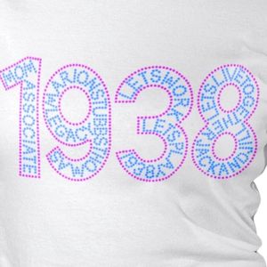 เสื้อยืดแขนสั้นพิมพ์ลายกราฟิกปี 1938 สำหรับผู้หญิงสีขาว เสื้อยืดคอกลมลำลองพิมพ์ลาย สวมใส่สบาย แฟชั่นทันสมัย เหมาะสำหรับใส่ทุกวันในฤดูร้อน - Product Image 6