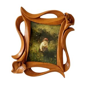 acacia wood Photo <b>Frame</b> Party <b>Wall</b> Decor Home Decor Bedroom Lily Flower Decorative - Product Image 3
