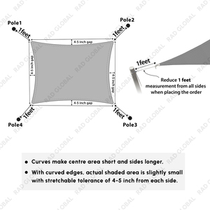 98% Sun <b>Block</b> Shade Sail (Four Sided) - Product Image 6