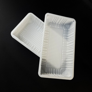 Plateau alimentaire en plastique blanc personnalisé, plateau d'emballage jetable - Product Image 4