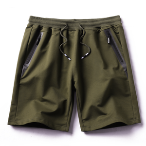 Nuevos pantalones cortos de felpa francesa para hombre, corte holgado, dobladillo sin rematar, pierna ancha, pantalones cortos deportivos de alta comodidad - Product Image 3