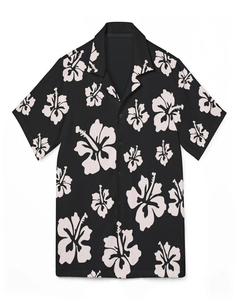 เสื้อผ้าผู้ชายลายดอกฮาวายแบบใหม่ล่าสุด ขายส่ง ผ้าทวิลล์กันยับ กันเป็นขุย ป้องกันรังสียูวี ระบายอากาศได้ดี ผลิตจากผ้าสแปนเด็กซ์/โพลีเอสเตอร์ - Product Image 1