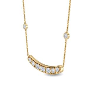 Exquisito Collar Solitario Minimalista de Oro Amarillo de 18K con Diamante Redondo Cultivado en Laboratorio de 0.67 CTW, Colgante Fino - Product Image 4