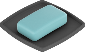 Jabonera Doble Cuadrada Grande de Vidrio con Soporte Pulido para Colgar en la Pared, Bandeja Doble para Jabón para Organización del Baño y Uso en Hoteles - Product Image 3