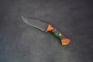 Handmade Stainless Steel <b>Clip</b> Point Bowie Knife 15 Inch Etched Blade Resin Handle Leather Sheath Camping Survival Outdoor Knife - Product Image 2