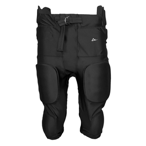 Mens Black Padded American Football Pants <b>Athletic</b> Fit Belt Closure Breathable Practice Game Performance Sportswear football - Product Image 1