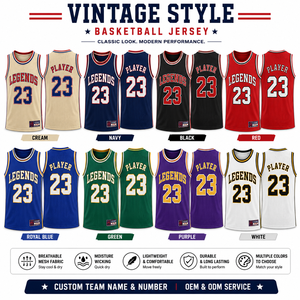 Maillot de basket rétro personnalisé, nom et numéro de l'équipe, chemise de jeu sans manches - Product Image 2