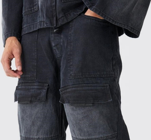 Jeans unisexe en denim délavé coupe large, style urbain vintage, 100% coton, séchage rapide, idéal pour l'hiver – Vente en gros - Product Image 4