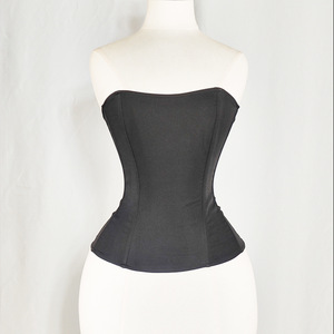 Urban Party <b>Leather</b> Shapers <b>Corsets</b> <b>Top</b> with 10 Steel Bones Bustier <b>Black</b> Tie-Up Overbust <b>Corset</b> Breathable Medium Control Level - Product Image 2