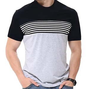เสื้อยืดคอกลมแขนสั้นผ้าคอตตอนผสมสไตล์คลาสสิกสำหรับผู้ชาย เนื้อผ้าน้ำหนักเบา นุ่มสบาย เหมาะสำหรับใส่ทำงาน เดินทาง และในช่วงฤดูร้อน - Product Image 2