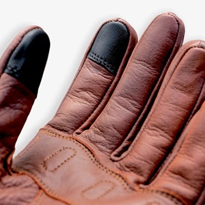 <b>Warm</b> Leather Full Finger Racing <b>Gloves</b> Breathable Panels Reinforced Palm Touchscreen Unisex Sports Motorcycle <b>Gloves</b> Buckle - Product Image 5