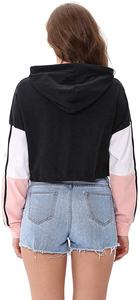 Two Piece Pants Set Sport Sweatsuit Women's Set Hooded Crop Top Jogger Pants Set Active Custom Factory Price - Product Image 4