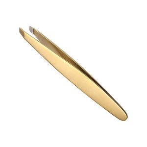 Pinzas para Cejas Inclinadas de Acero Inoxidable con Logotipo Personalizado de Alta Calidad - Duraderas, Ecológicas, Lavables y Hechas a Mano para la Depilación de Cejas - Product Image 2