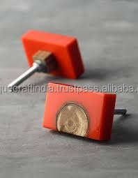 Tiradores de muebles de diseño Floral de lujo tiradores de resina de madera hechos a mano para armarios - Product Image 5