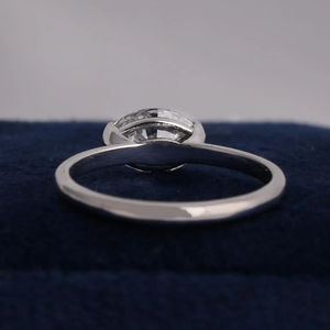 Platinum Oval Cut <b>Diamond</b> Engagement <b>Ring</b> Tension Setting Classic Style Women's Jewelry - Product Image 2