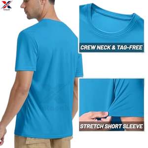 T-shirt homme col rond basique de qualité export, impression numérique, couleur unie, vierge, 240 grammes, tricot doux, 100% coton, coupe ample - Product Image 4